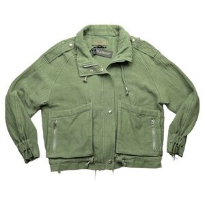 BLANK NYC ANTHROPOLOGIE  NWT WOMEN’S OLIVE GREEN BOMBER STYLE JACKET SZ S